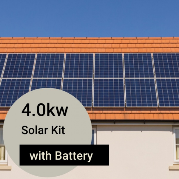 Complete 4.0kw Solar Panel System with Mounting Kit and Battery